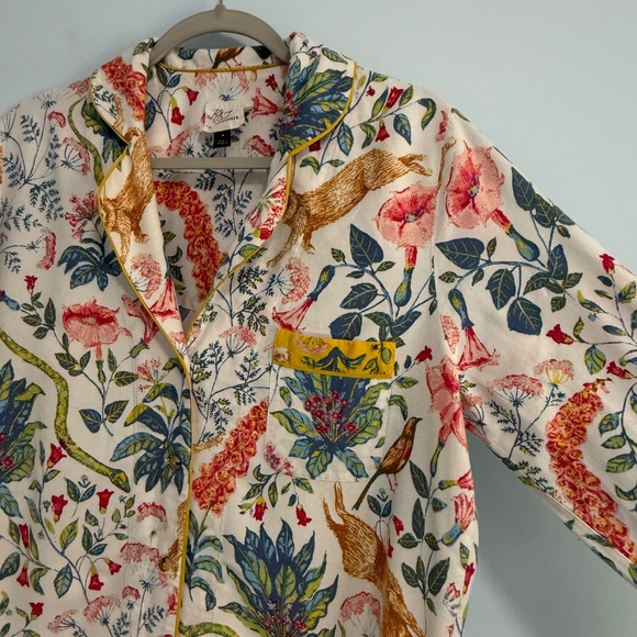 Anthropologie Kelly Louise Judd Forest Fable Flannel Pajama Set Size M - Picture 3 of 14